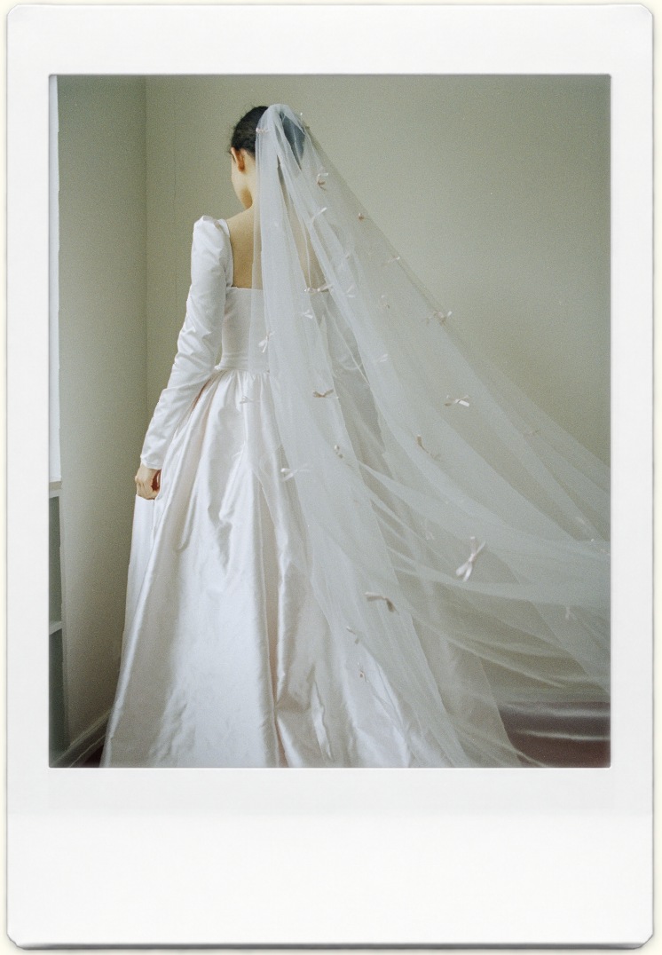 Pink Bowknot Veil from the Psyche and Eros collection